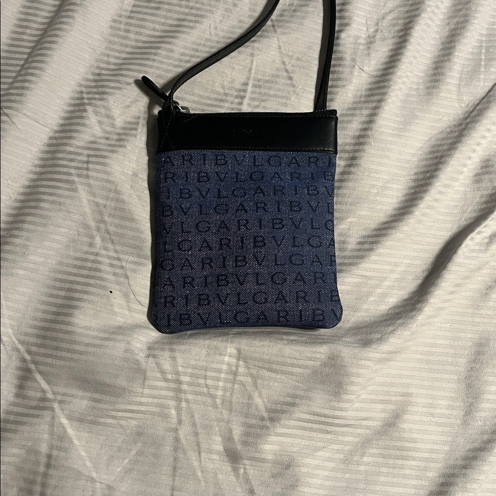 Bulgari women's  Black and Blue cross body Bag